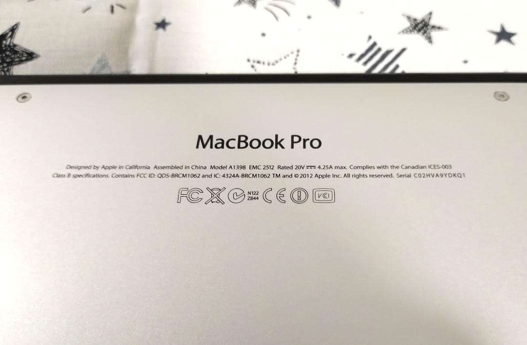 MacBook本体 MacBook Pro 2012 15inch 2.3GHz core i7
