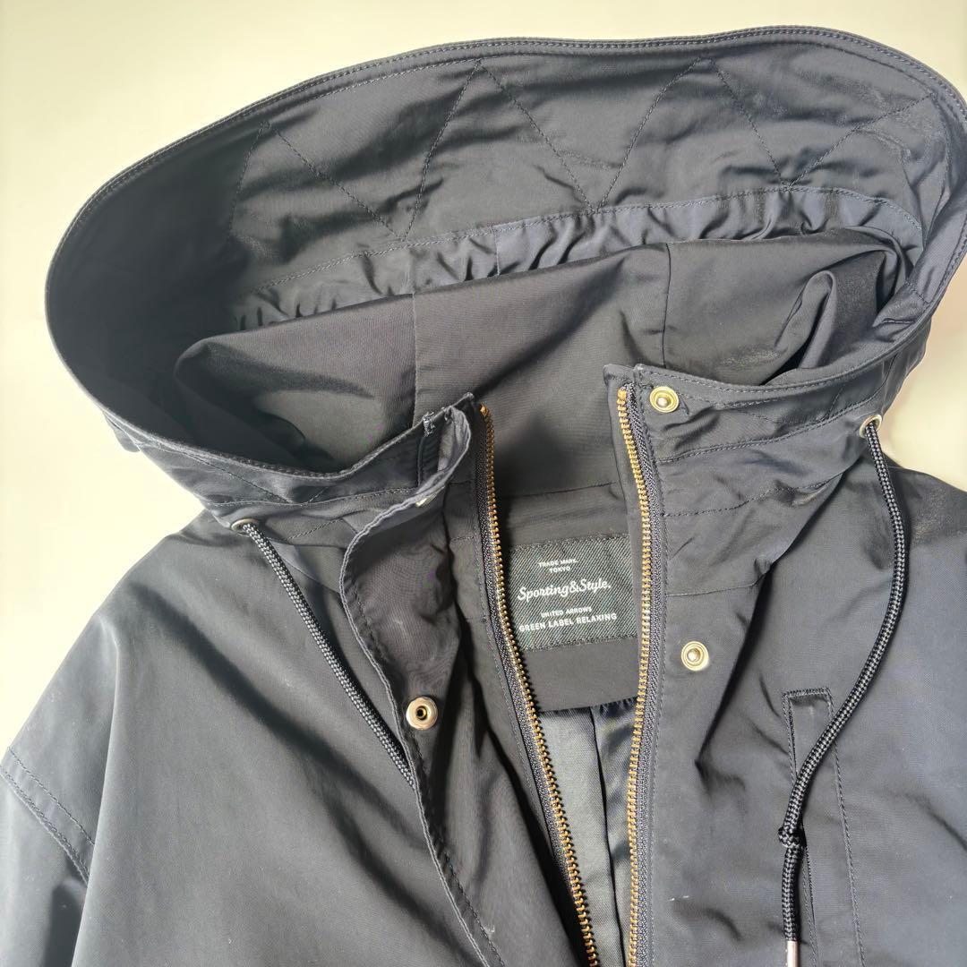 グリーンレーベルリラクシング 撥水 モッズコート ネイビー 36 - メルカリ