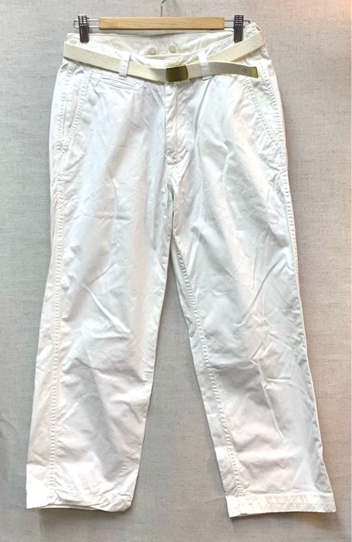 MASTER & Co. ベルト付きワイドコットンチノパンツ MASTER & Co. (マスターアンドコー) CHINO LONG TROUSERS sizeXS