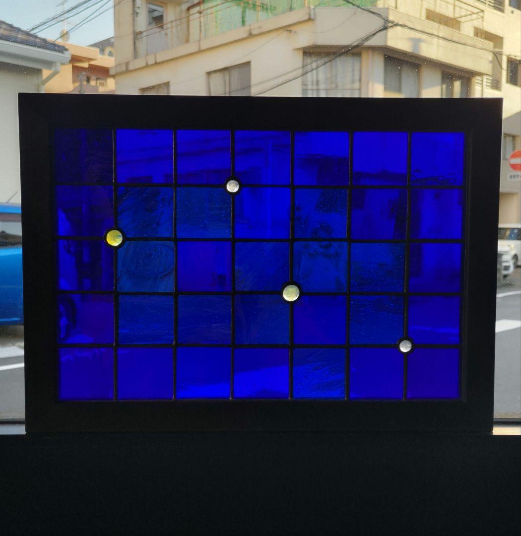 ステンドグラスパネル「宙・そら」アンティーク e26ce3154efe7c8b8dd5354258d725