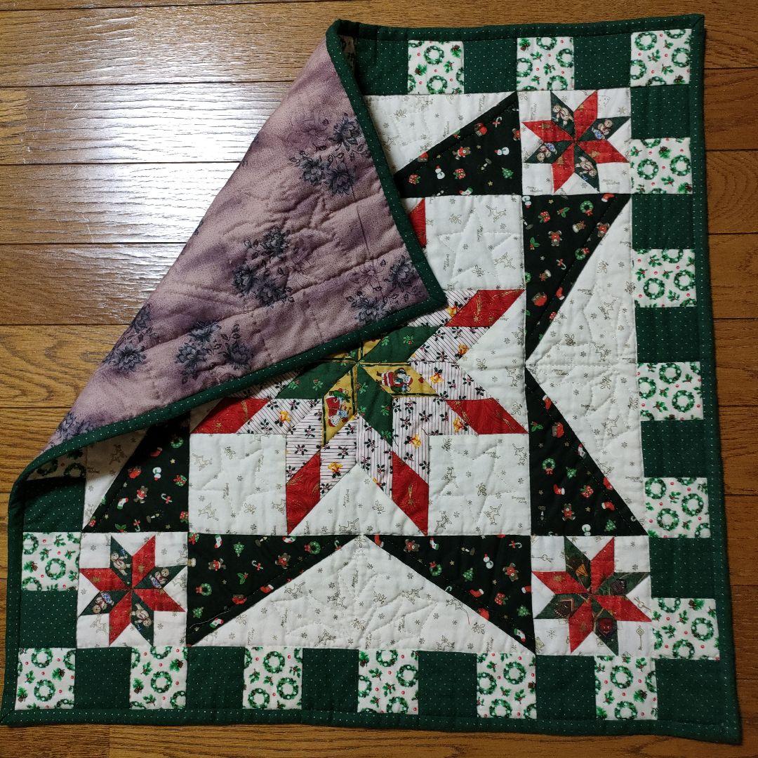 パッチワークキルトタペストリー クリスマス61.5×61.5 - メルカリ