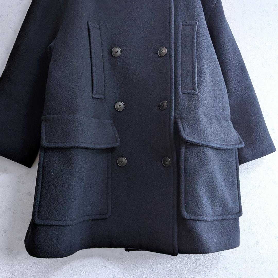 良品 SLOBE IENA メルトンビッグPコート スタンドカラー 36 - メルカリ