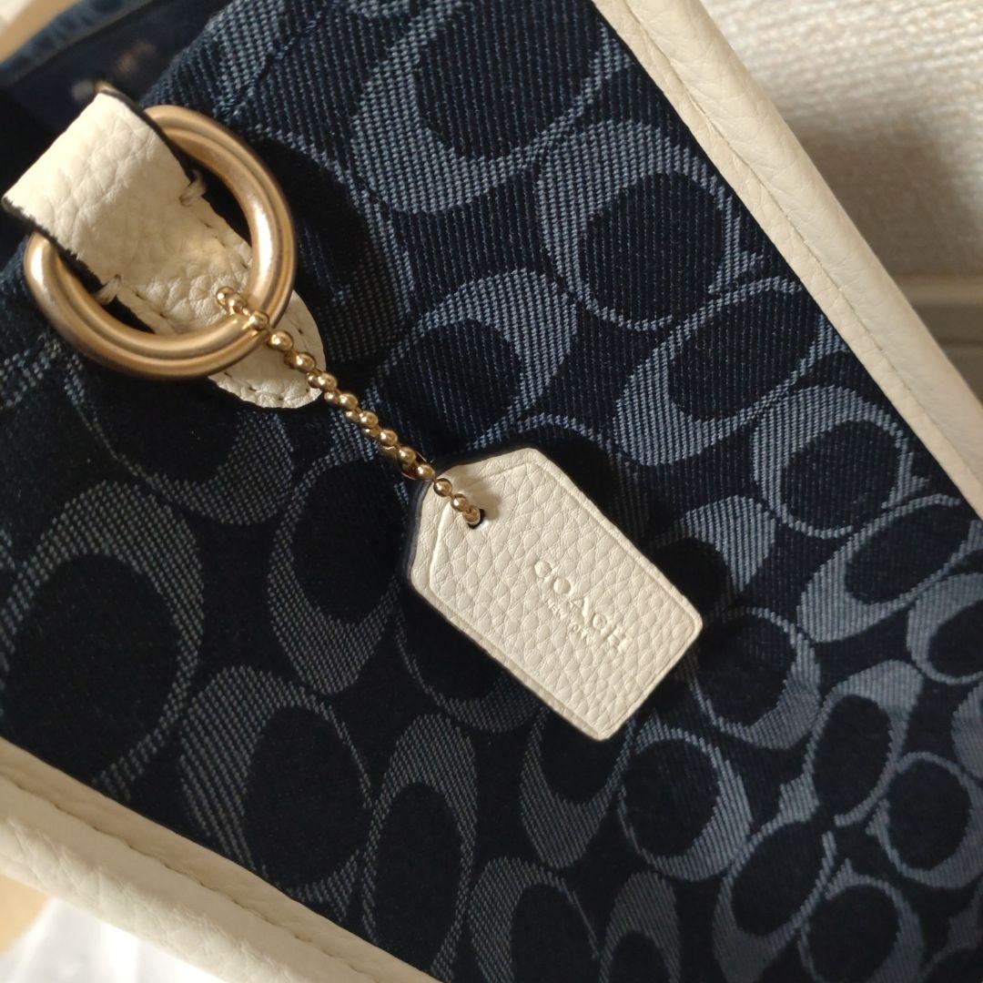 COACH ショルダーバッグ デンプシー デニム シグネチャー コーチ保存袋