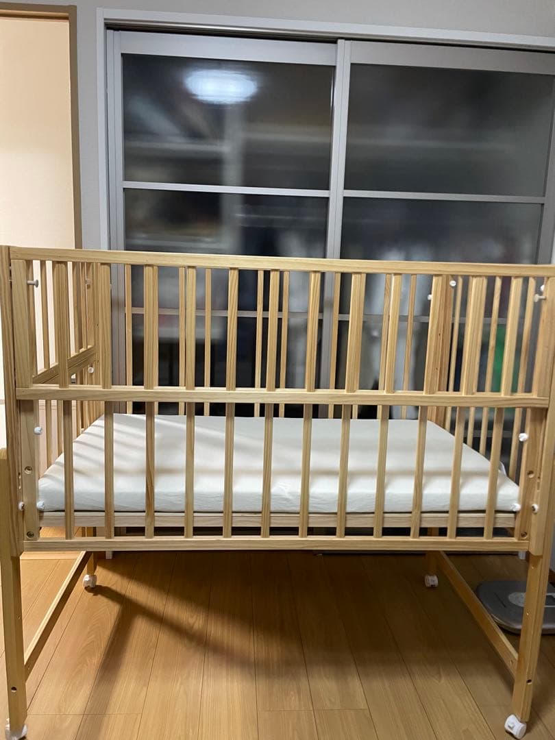 【大和屋　木製ベビーベッド】Wオープンベビーベッド(送料込み) ノモック Wオープンハイタイプ ベビーベッド – ベビーベッド・ベビー