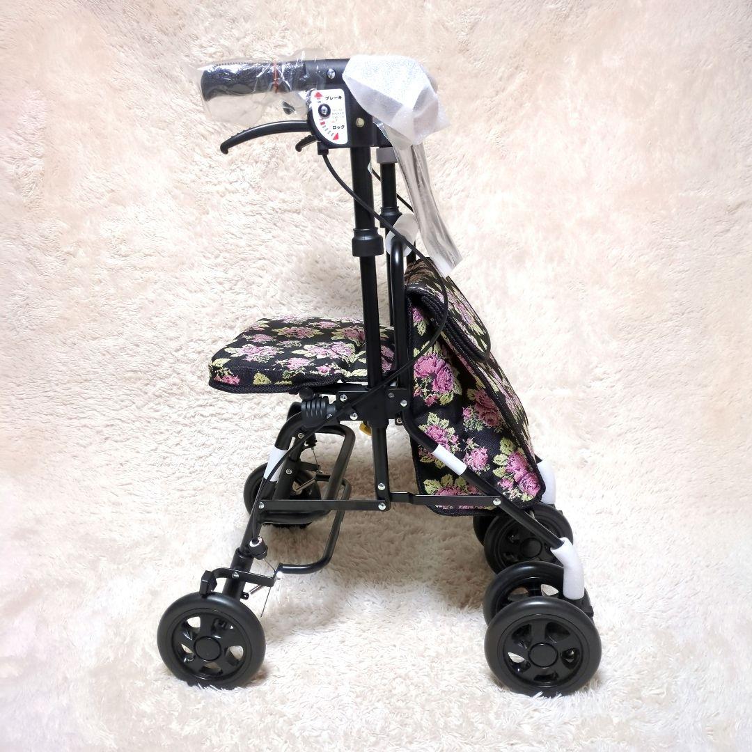 新品未使用！島製作所 スカイウォーカーS シルバーカー 花柄 押し車