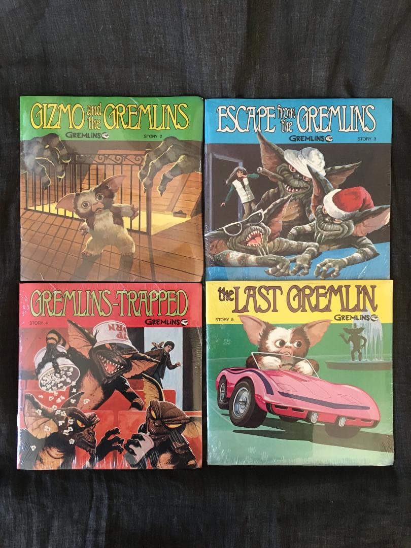 1984年 当時物 未開封 グレムリン レコード付絵本 4冊セット ギズモ 1984年 当時物 未開封 グレムリン レコード付絵本 4冊セット ギズモ