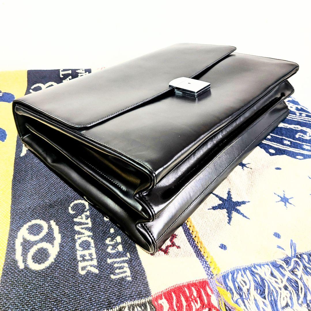 Pineider ピナイダー レザー ビジネスバッグ 黒