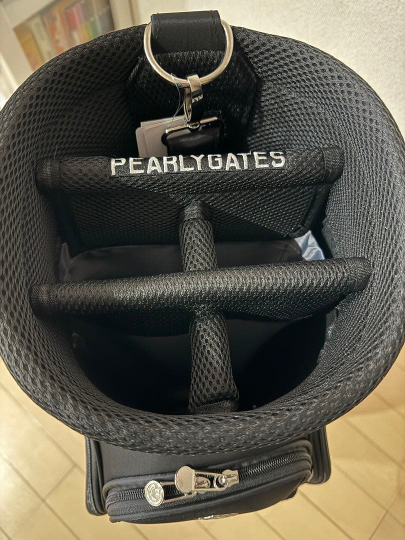 PEARLY GATES キャディバッグ スマイリーフェイス 合成革 キャスター