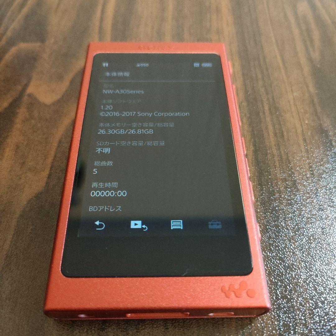 WALKMAN SONY NW-A30Series レッド ＋ 充電ケーブル - メルカリ
