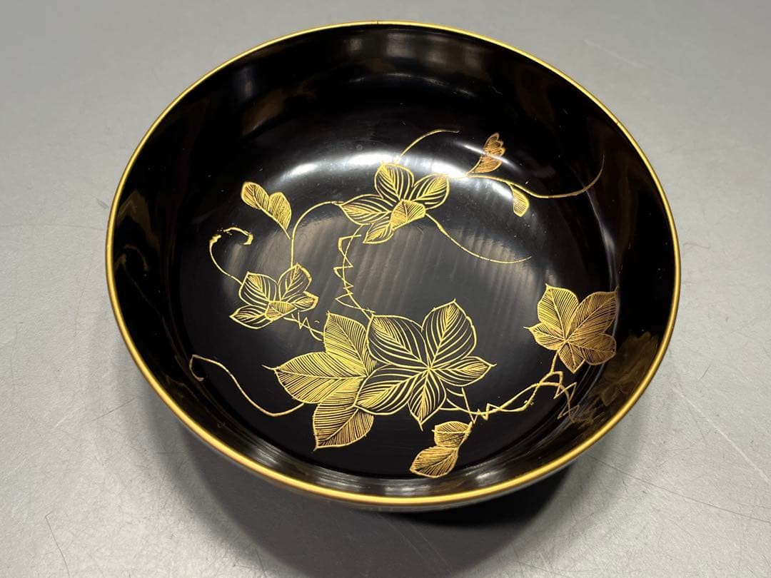 時代 極上 輪島塗 沈金蒔絵 煮椀 吸物椀 五客 木製 おすすめ品