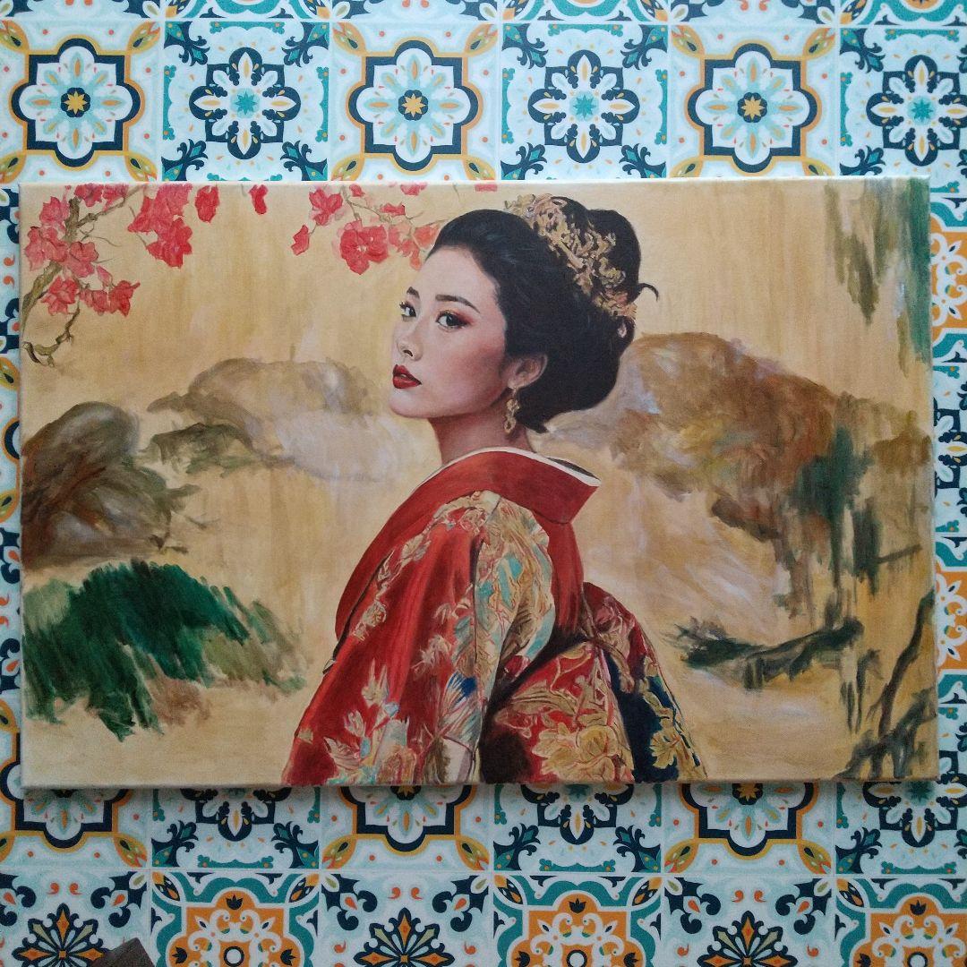 人物画#17 女性の肖像 油彩画 M25号 油絵 - メルカリ