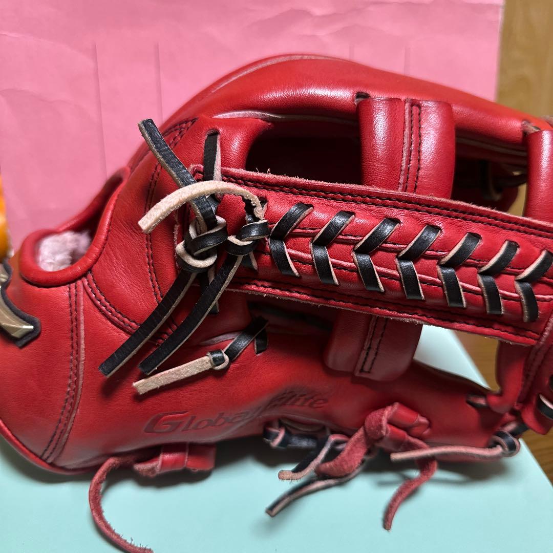 グローブエリート 赤 軟式野球グローブ 軟式用【グローバルエリート】プロフェッショナルセレクション【伊藤型