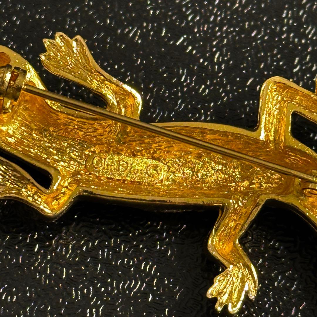 DIOR ヴィンテージ ブローチ トカゲ モチーフ アニマル レオパ - メルカリ