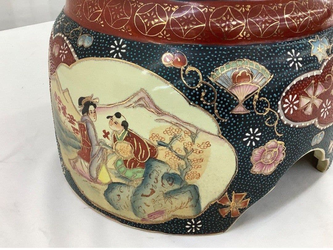 レア 超大型 美品】薩摩焼 沈降壺 高さ約130cm 花瓶 古中国 飾り壺 1