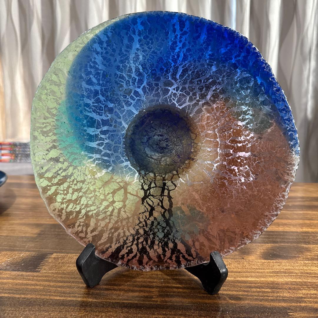 琉球ガラス 稲嶺盛一郎 土紋 皿 稲嶺盛一郎】土紋皿 | 琉球COLLECTION 叶