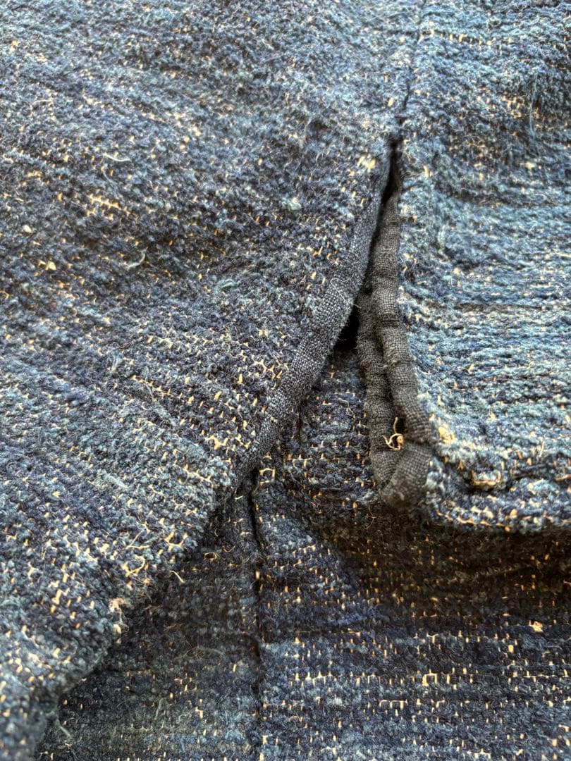 古布藍染裂織野良着ドンザ佐渡JAPAN blue BORO