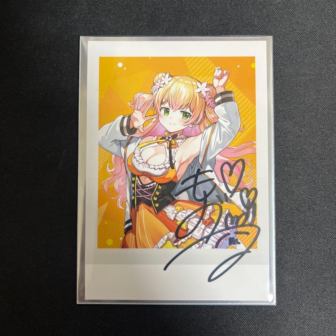 桃鈴ねね 3Dライブ開催記念 直筆サイン チェキ風ブロマイドカード