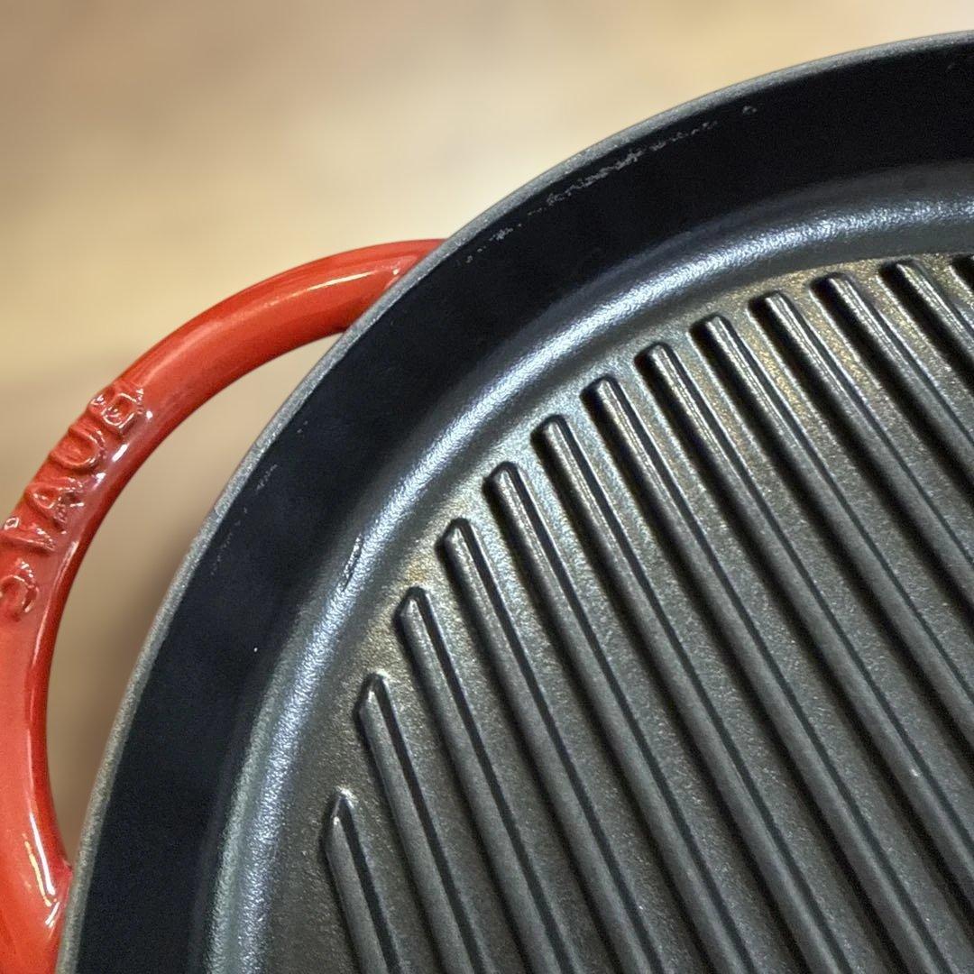 STAUB 黒 鋳鉄 グリルパン チェリー内寸26cm - メルカリ