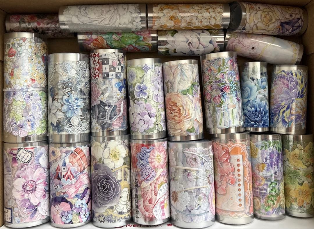 海外マステ　花　巻売り　まとめて　A 海外マステ お花系 9巻 まとめ売り - メルカリ