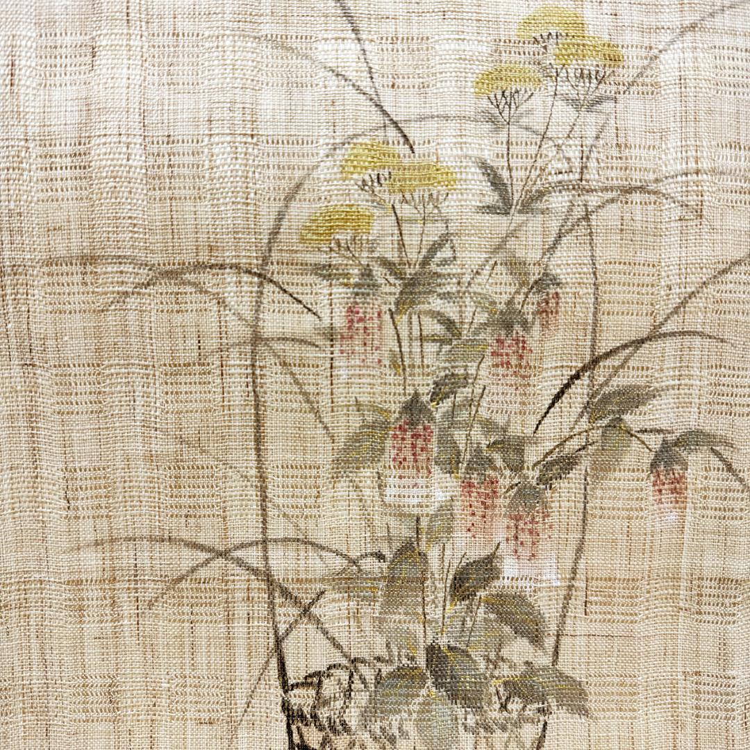 きものヱビス □ 工芸キモノ野口 桐山紫香作 麻地 名古屋帯 - メルカリ