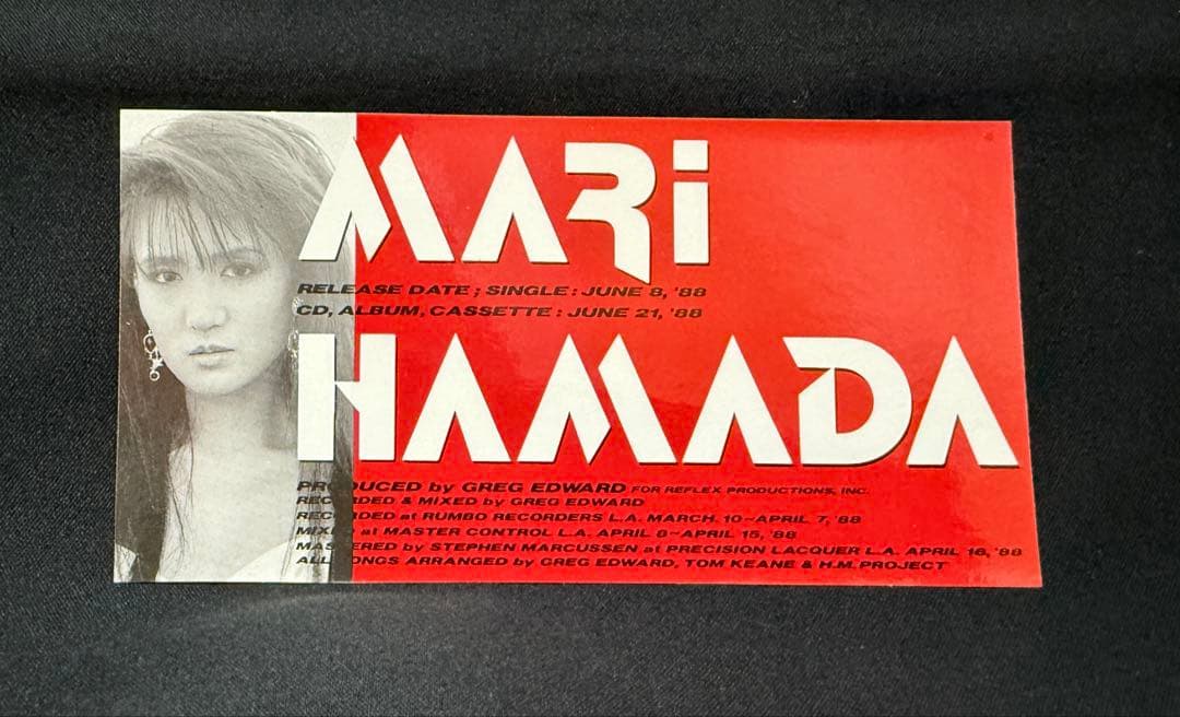 浜田麻里/CALL MY LUCK/8cmCD/ステッカー付/1988年/美品！ - メルカリ