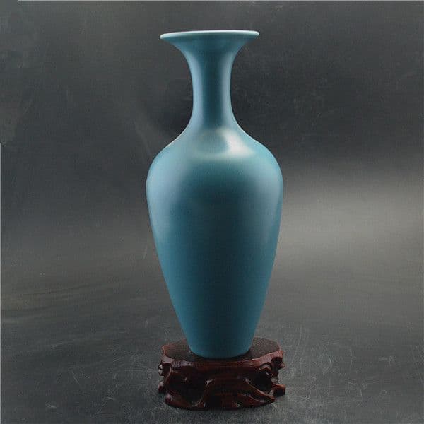 清雍正{宝石}藍美人肩花瓶 景徳鎮 陶磁器 装飾品 現代