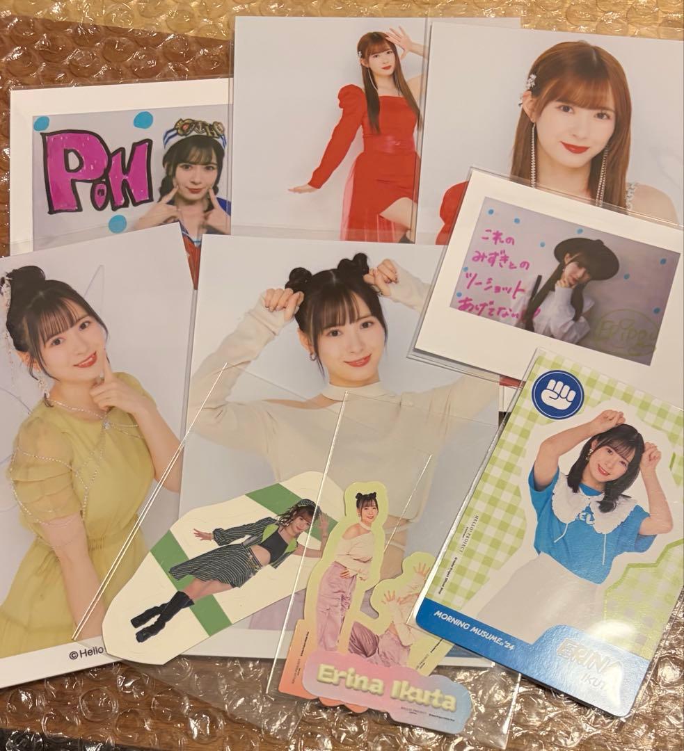 生田衣梨奈 コレクションカード、ステッカー、L判写真等 モーニング娘