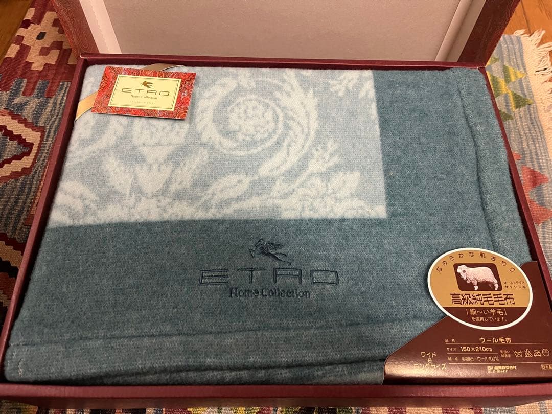 未使用】エトロ純毛毛布 - メルカリ