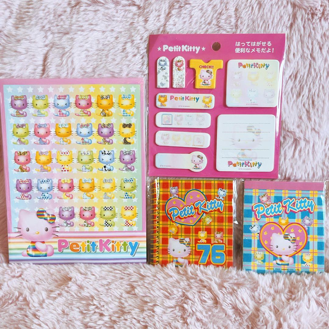 希少レア　ハローキティ　ホシ　レターパッド　メモ　付箋　シール　2002 未開封】平成レトロ 当時物 レア サンリオ ハローキティ レターセット