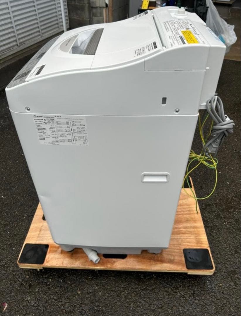 送料無料 シャープ 5.5kg 2022年製 洗濯乾燥機 ES-TX5F 単身