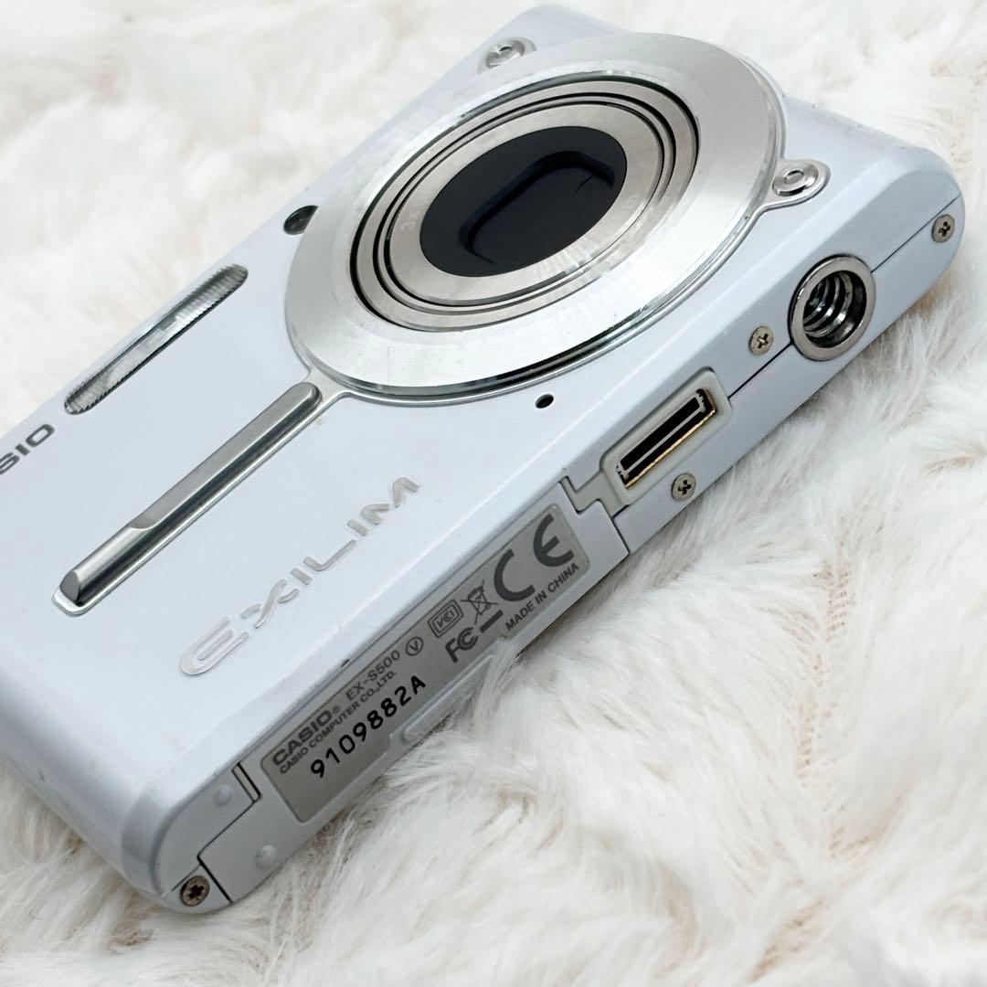 動作良好✨ CASIO EXILIM EX-S500 ホワイト - メルカリ
