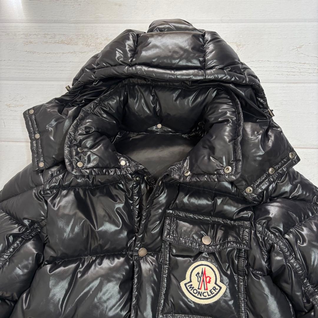 美品✨モンクレール K2 ダウンジャケット 光沢 デカワッペン ブラック