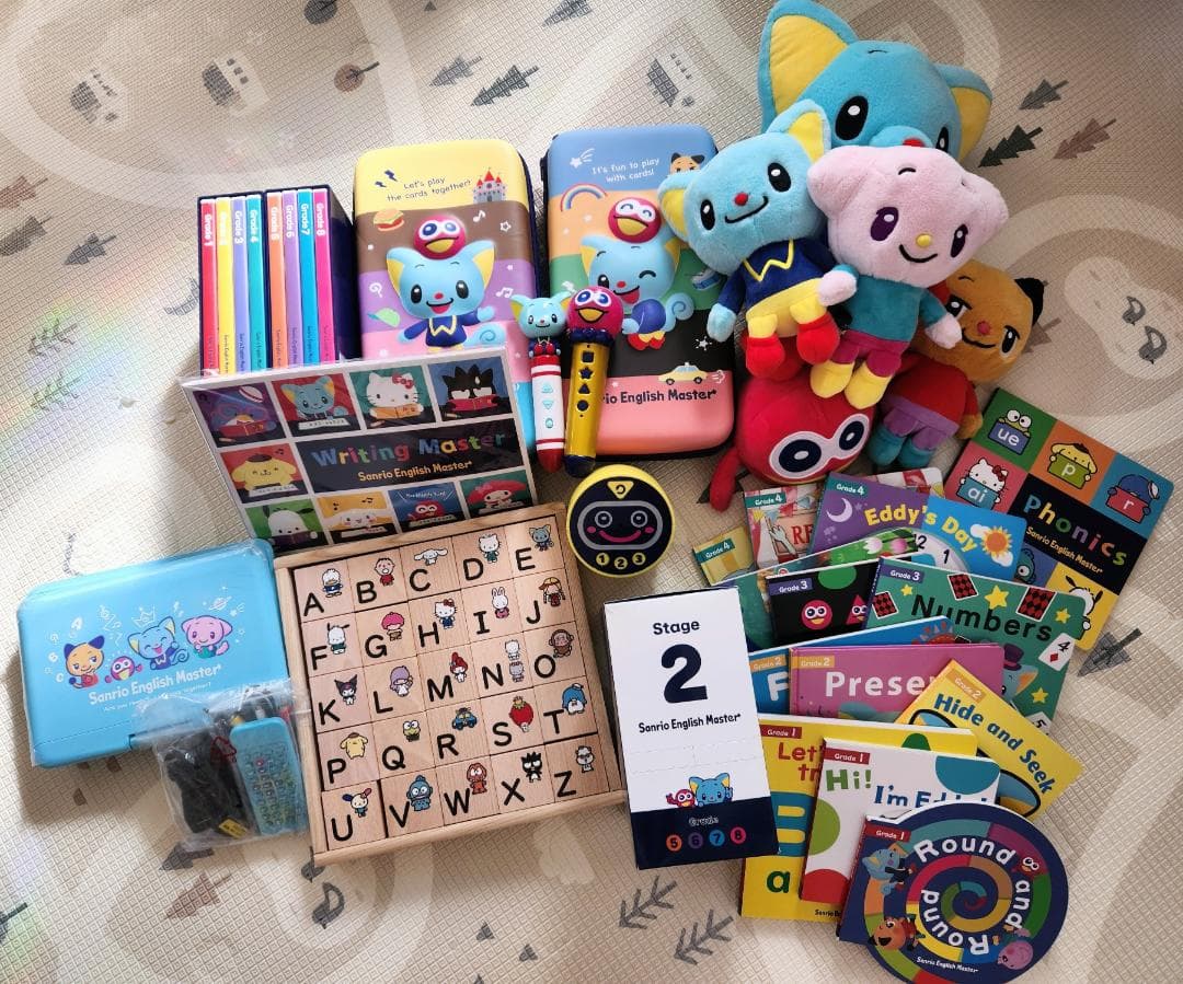 美品　サンリオ英語教材　サンリオイングリッシュマスター　フルセット サンリオイングリッシュマスタ Sanrio English MasterーDVD16枚 grade1