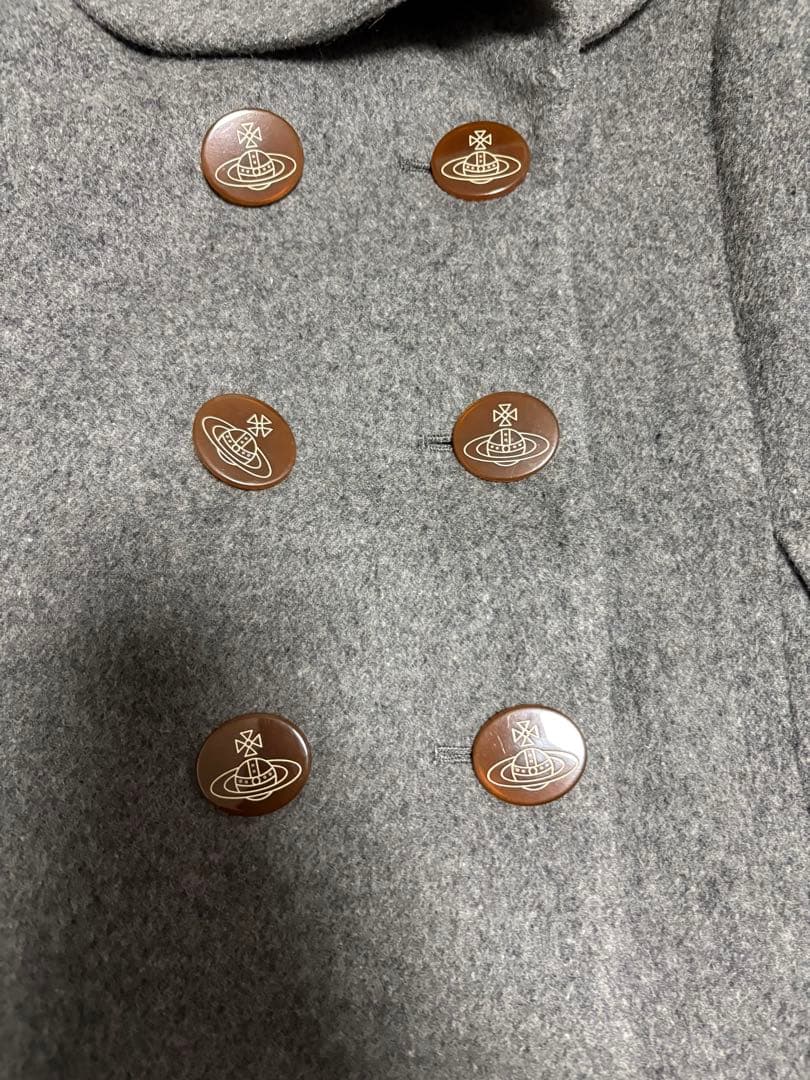 ヴィヴィアンウエストウッド ピーコート ダブル グレー 2(M)