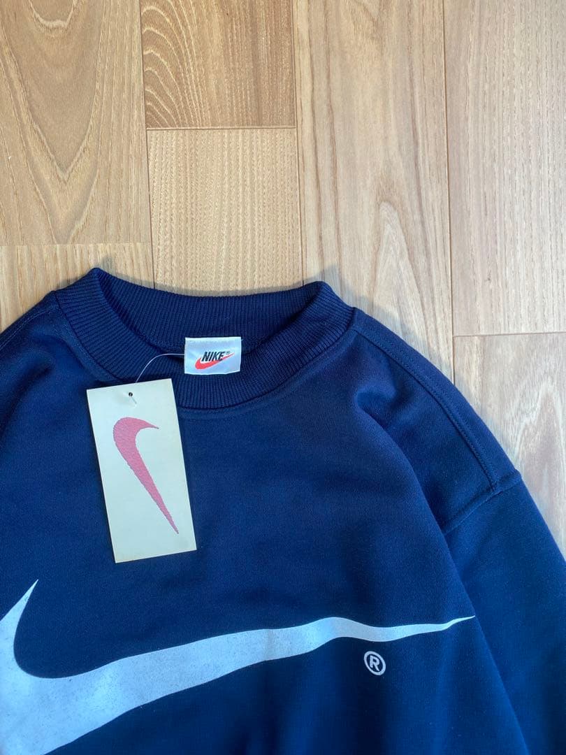 90's】NIKE ナイキ デッドストック 銀タグ スウェット センターロゴ