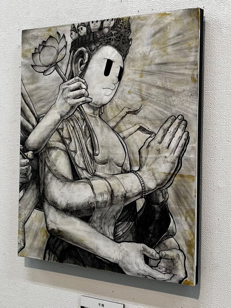 作品] 「不背図」F6 原画 仏画 現代アート