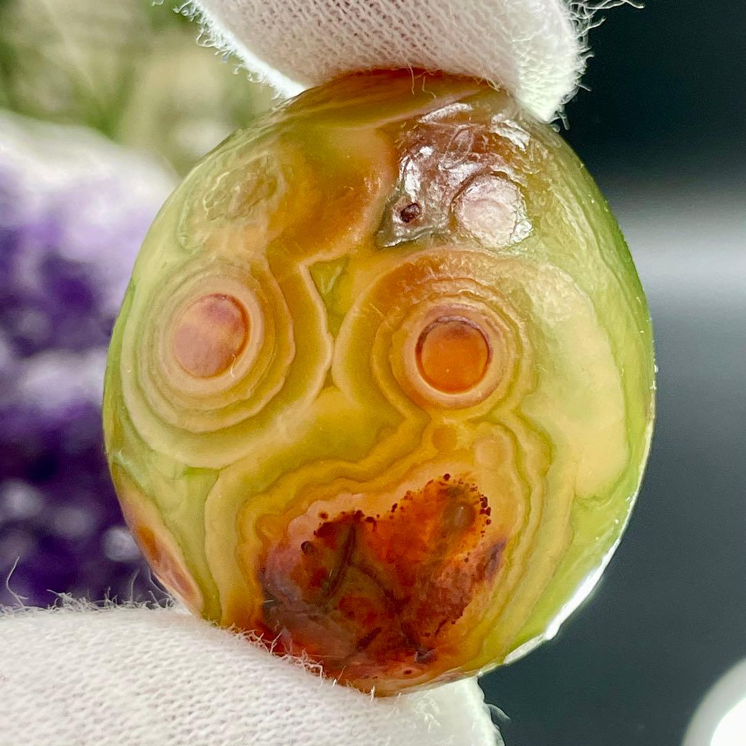 ゴビアゲート 原石 天眼石 ゴビ瑪瑙天珠 アラシャンアゲート S167