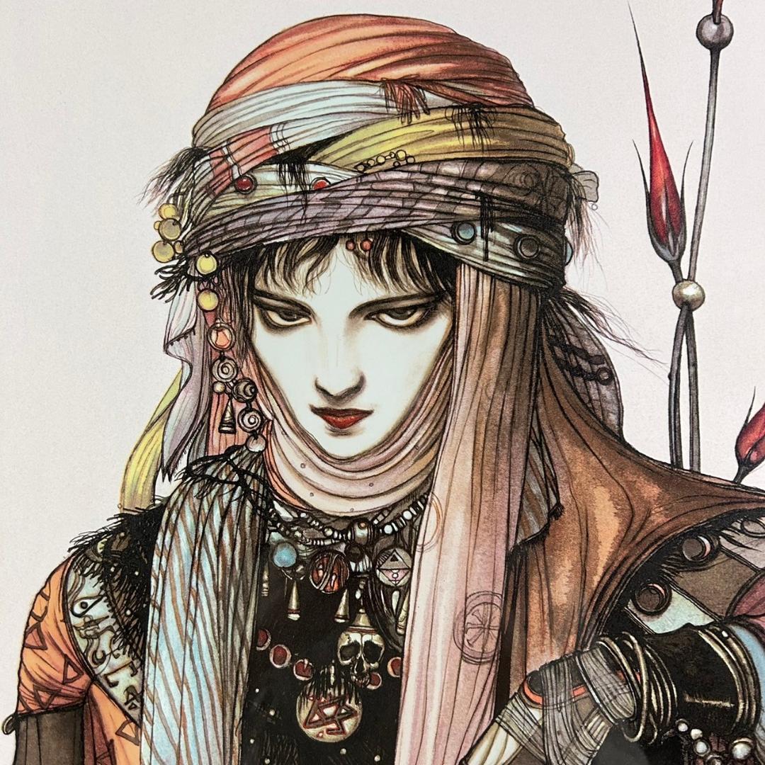 美品 天野喜孝「まなざし」リトグラフ 直筆サイン・作品保証書有