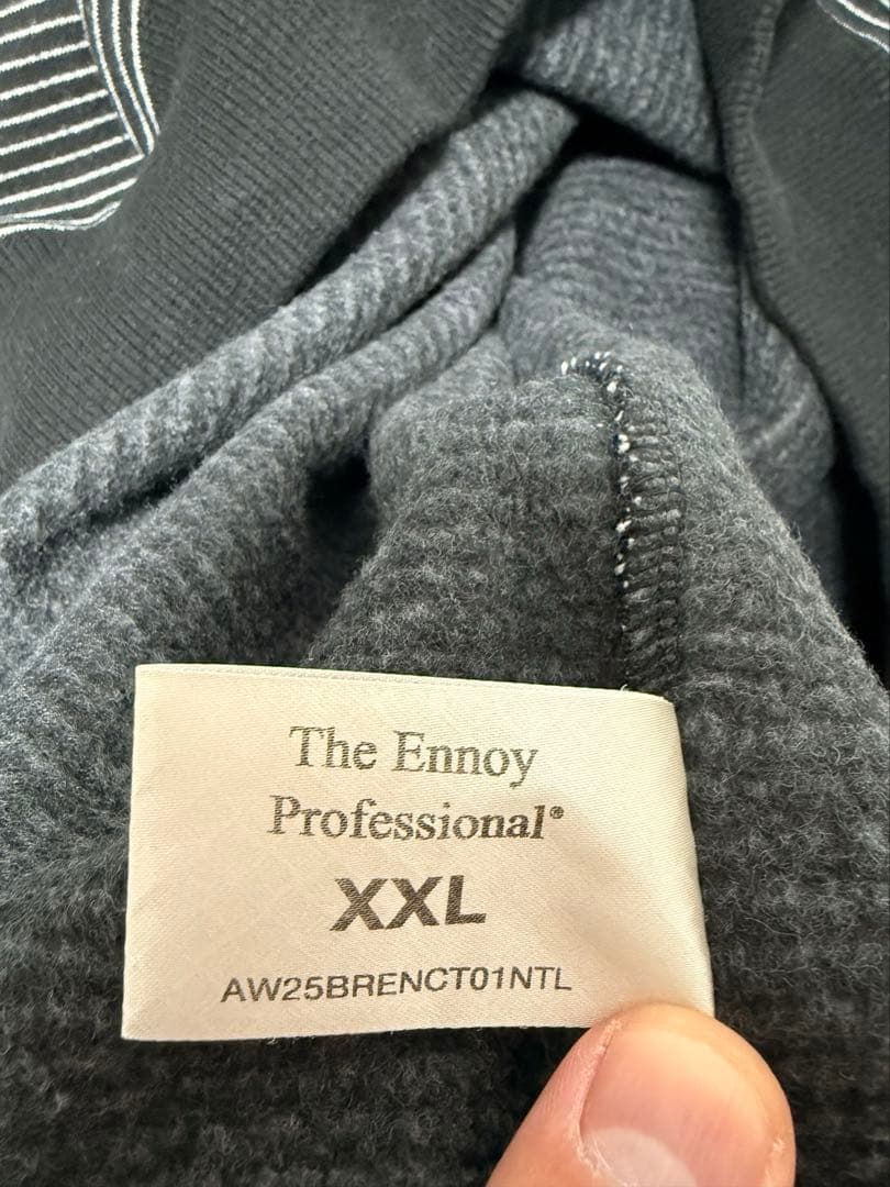 【極美品】ennoy -BORDER CREW NECK SWEAT