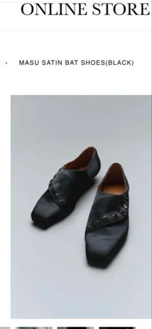 靴 MASU SATIN BAT SHOES(BLACK)26cm IMG_5362_1.jpg?v=1750163060