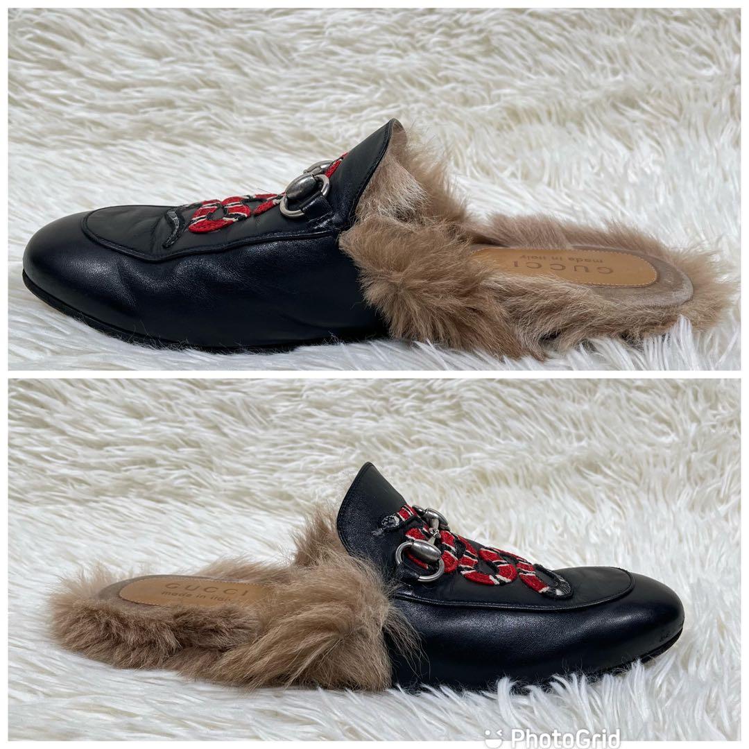 GUCCI プリンスタウン スネーク ホースビット ローファー サンダル