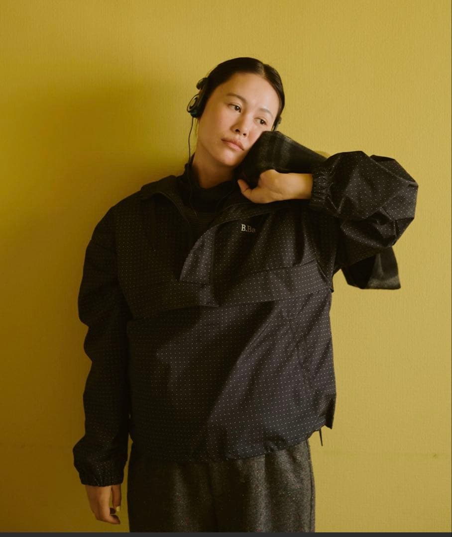 商品】BrokenBase ナイロンテックアノラック ブラック