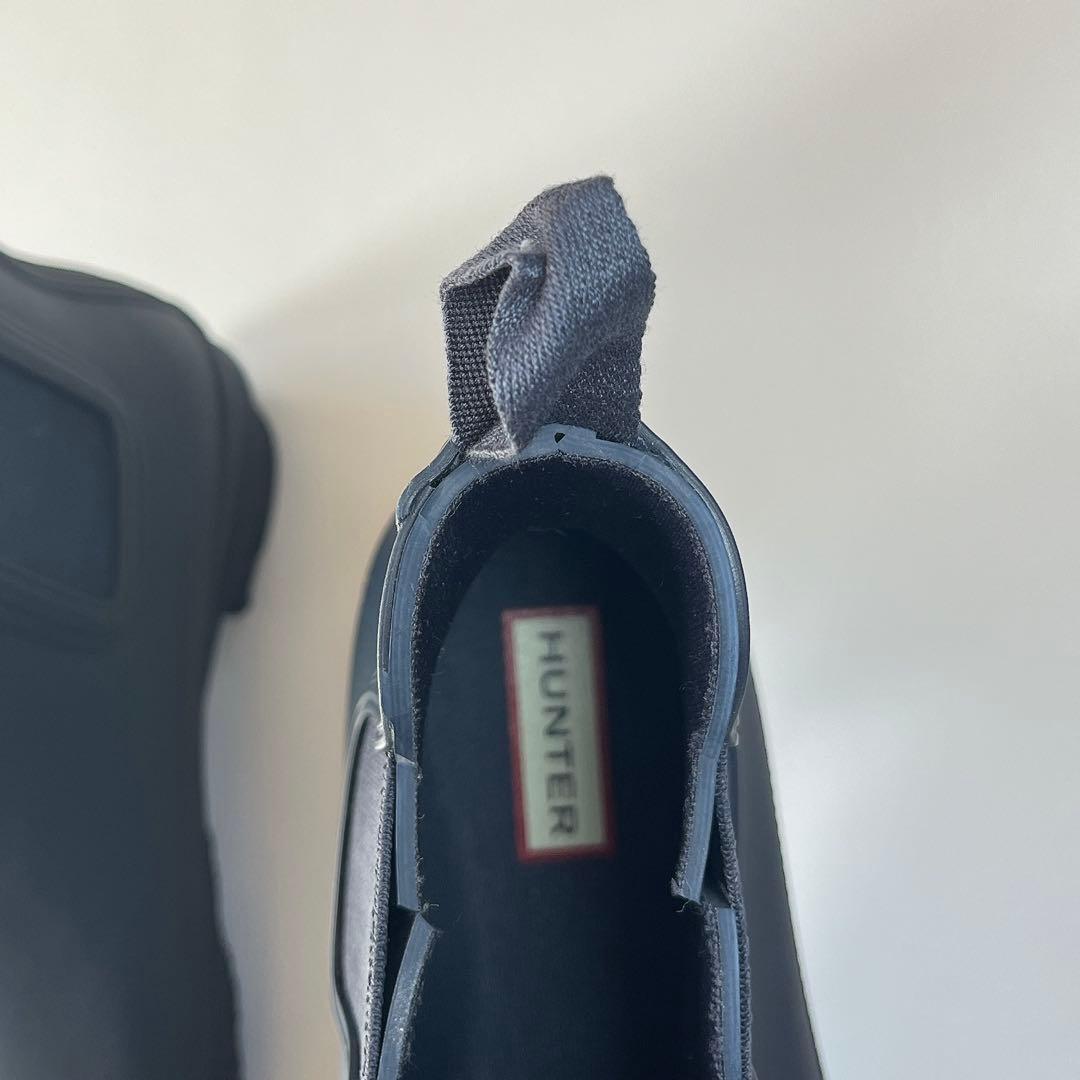 未使用級✨ハンター サイドゴア レインシューズ ネイビー UK5 24