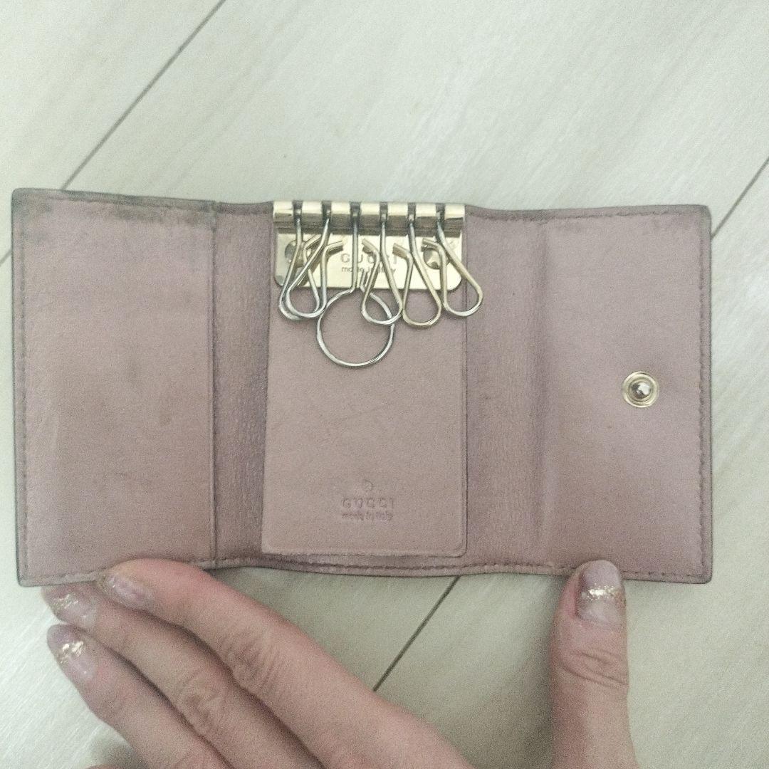 正規品】GUCCI グッチ マイクロGG 6連 キーケース レディース ピンク