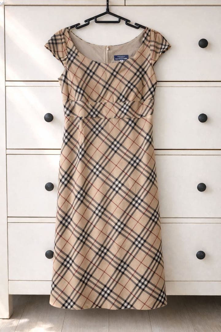 極美品 ノバチェック バーバリーブルーレーベル ワンピ38 - メルカリ