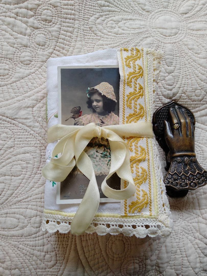 ヴィンテージ手作りジャーナル Old days 10 Vintage journal DIY/vintage diary/vintage book making craft idea