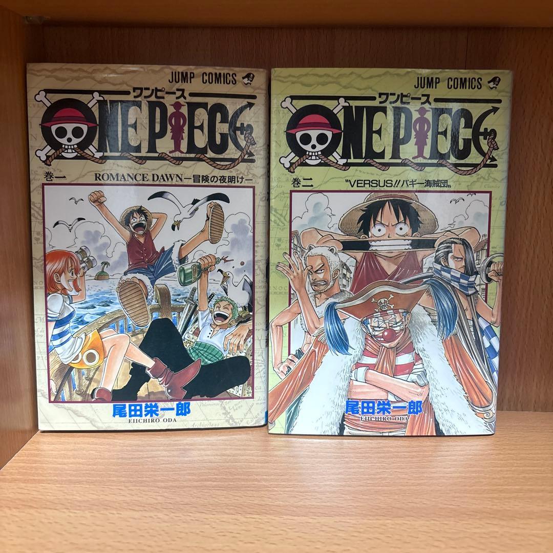 ワンピース　1巻、2巻　初版 ワンピース 2巻 初版 第1刷発行 - メルカリ