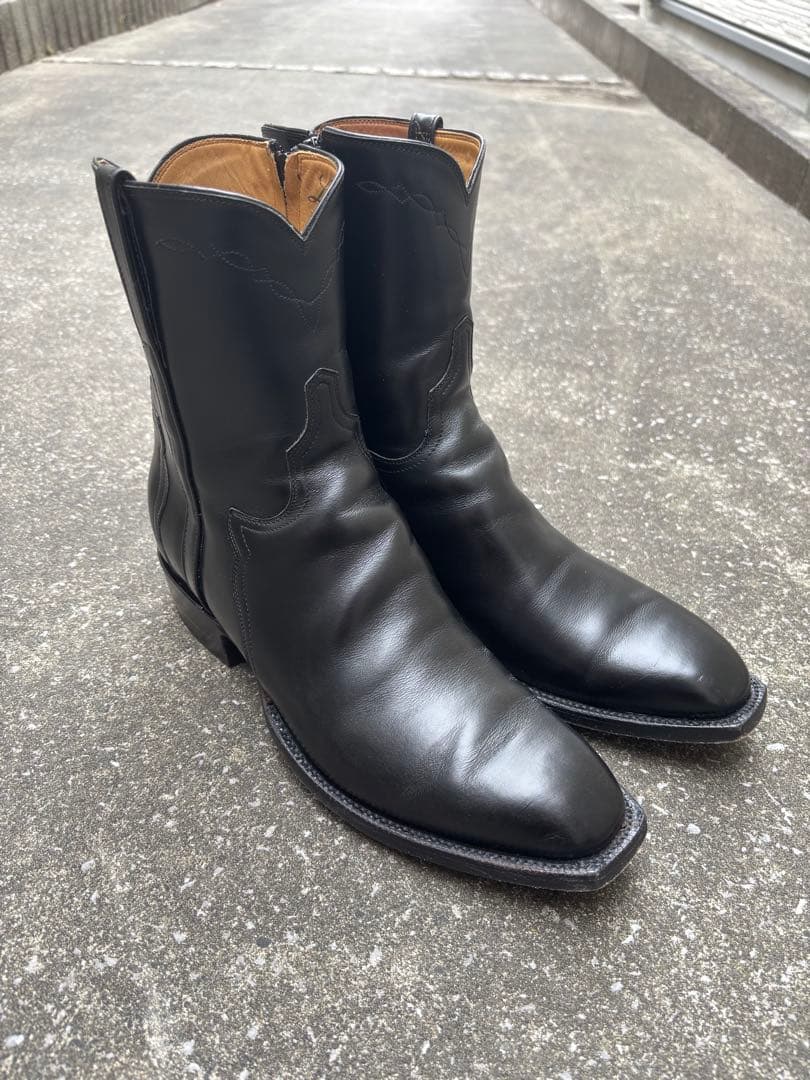 美品】Lucchese ルケーシー ウエスタンブーツ 9 サイドジップブーツ