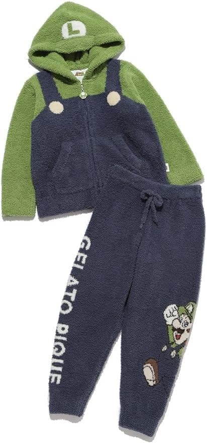 ジェラート ピケ スーパーマリオ ルイージパーカ&ロングパンツセット