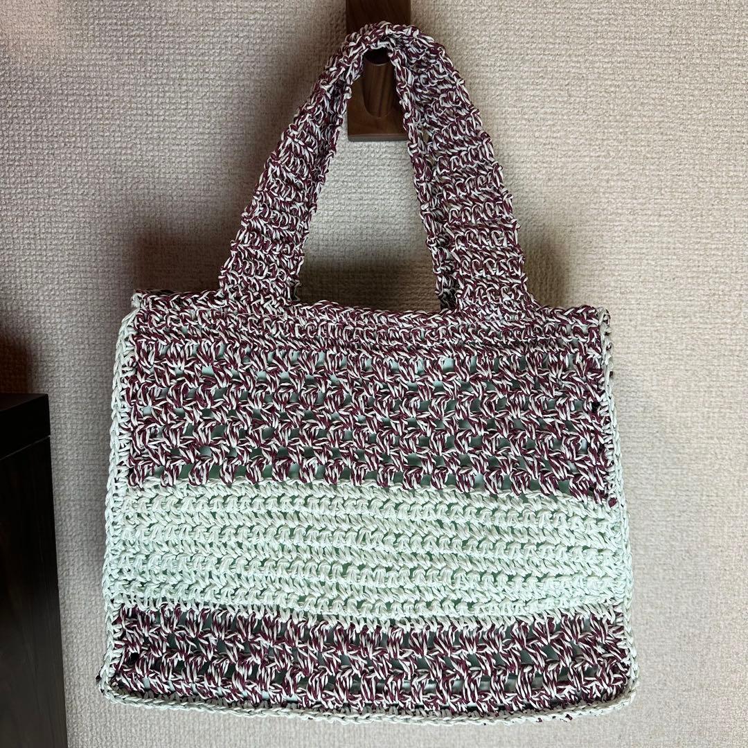 新品未使用】snidelスナイデル 柄編みロゴトートバッグ - メルカリ